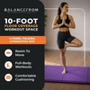 image:imageBalanceFrom 10x4 Feet 4Panel Folding Gymnastics Mat  2Inch Thick Pad with Vinyl Surface and Carrying Handles for Tumbling Yoga Pilates Home Workouts and Martial ArtsPurple