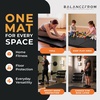 image:imageBalanceFrom 6x2 Feet 3Panel Folding Gymnastics Mat  2Inch Thick Pad with Vinyl Surface and Carrying Handles for Tumbling Yoga Pilates Home Workouts and Martial ArtsBlack2