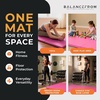 image:imageBalanceFrom 6x2 Feet 3Panel Folding Gymnastics Mat  2Inch Thick Pad with Vinyl Surface and Carrying Handles for Tumbling Yoga Pilates Home Workouts and Martial ArtsPink