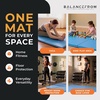 image:imageBalanceFrom 6x2 Feet 3Panel Folding Gymnastics Mat  2Inch Thick Pad with Vinyl Surface and Carrying Handles for Tumbling Yoga Pilates Home Workouts and Martial ArtsBlue