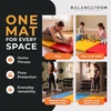 image:imageBalanceFrom 6x2 Feet 3Panel Folding Gymnastics Mat  2Inch Thick Pad with Vinyl Surface and Carrying Handles for Tumbling Yoga Pilates Home Workouts and Martial ArtsMultiColor