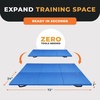 image:imageBalanceFrom 6x2 Feet 3Panel Folding Gymnastics Mat  2Inch Thick Pad with Vinyl Surface and Carrying Handles for Tumbling Yoga Pilates Home Workouts and Martial ArtsBlue