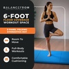 image:imageBalanceFrom 6x2 Feet 3Panel Folding Gymnastics Mat  2Inch Thick Pad with Vinyl Surface and Carrying Handles for Tumbling Yoga Pilates Home Workouts and Martial ArtsBlue