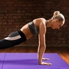 image:imageBalanceFrom 6x2 Feet 3Panel Folding Gymnastics Mat  2Inch Thick Pad with Vinyl Surface and Carrying Handles for Tumbling Yoga Pilates Home Workouts and Martial ArtsPurple