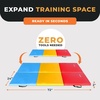 image:imageBalanceFrom 6x2 Feet 3Panel Folding Gymnastics Mat  2Inch Thick Pad with Vinyl Surface and Carrying Handles for Tumbling Yoga Pilates Home Workouts and Martial ArtsMultiColor