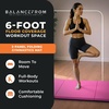 image:imageBalanceFrom 6x2 Feet 3Panel Folding Gymnastics Mat  2Inch Thick Pad with Vinyl Surface and Carrying Handles for Tumbling Yoga Pilates Home Workouts and Martial ArtsPink