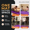 image:imageBalanceFrom 6x2 Feet 3Panel Folding Gymnastics Mat  2Inch Thick Pad with Vinyl Surface and Carrying Handles for Tumbling Yoga Pilates Home Workouts and Martial ArtsPurple