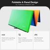 image:imageBalanceFrom 6x4 Feet 4Panel Folding Gymnastics Mat  2Inch Thick Pad with Vinyl Surface and Carrying Handles for Tumbling Yoga Pilates Home Workouts and Martial ArtsMultiColor