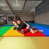 image:imageBalanceFrom 6x4 Feet 4Panel Folding Gymnastics Mat  2Inch Thick Pad with Vinyl Surface and Carrying Handles for Tumbling Yoga Pilates Home Workouts and Martial ArtsMultiColor