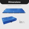 image:imageBalanceFrom 6x4 Feet 4Panel Folding Gymnastics Mat  2Inch Thick Pad with Vinyl Surface and Carrying Handles for Tumbling Yoga Pilates Home Workouts and Martial ArtsBlue