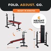 image:imageBalanceFrom Adjustable Folding Multifunctional Workout Station Adjustable Olympic Workout Bench with Squat RackBlackRed
