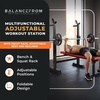 image:imageBalanceFrom Adjustable Folding Multifunctional Workout Station Adjustable Olympic Workout Bench with Squat RackBlackRed