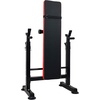 image:imageBalanceFrom Adjustable Folding Multifunctional Workout Station Adjustable Olympic Workout Bench with Squat RackBlackRed