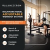 image:imageBalanceFrom Adjustable Folding Multifunctional Workout Station Adjustable Olympic Workout Bench with Squat RackBlackWhite