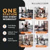 image:imageBalanceFrom Adjustable Folding Multifunctional Workout Station Adjustable Olympic Workout Bench with Squat RackBlackWhite