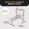 image:imageBalanceFrom Adjustable Folding Multifunctional Workout Station Adjustable Olympic Workout Bench with Squat RackBlackWhite