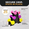 image:imageBalanceFrom Neoprene Coated Iron Dumbbell Hex Weights Set with Stand  ColorCoded or Black Options with NonSlip Grip for Strength Training Resistance Workouts and Home Gym Fitness235lb Set
