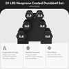 image:imageBalanceFrom Neoprene Dumbbell Set with Rack  NonSlip Strength Training Weights for Home Gym amp Fitness Equipment Multiple Sizes20LBS
