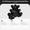 image:imageBalanceFrom Neoprene Dumbbell Set with Rack  NonSlip Strength Training Weights for Home Gym amp Fitness Equipment Multiple Sizes20LBS