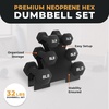 image:imageBalanceFrom Neoprene Dumbbell Set with Rack  NonSlip Strength Training Weights for Home Gym amp Fitness Equipment Multiple Sizes32LBS