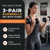 image:imageBalanceFrom Neoprene Dumbbell Set with Rack  NonSlip Strength Training Weights for Home Gym amp Fitness Equipment Multiple Sizes32LBS