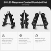 image:imageBalanceFrom Neoprene Dumbbell Set with Rack  NonSlip Strength Training Weights for Home Gym amp Fitness Equipment Multiple Sizes50LBS