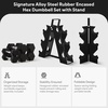 image:imageBalanceFrom Premium Rubber Encased Hex Dumbbell Sets 46LBS Set 60LBS Set 100LBS Set3Pair Set with ARack 46 lbs