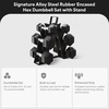 image:imageBalanceFrom Premium Rubber Encased Hex Dumbbell Sets 46LBS Set 60LBS Set 100LBS Set3Pair Set with ARack 46 lbs
