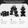 image:imageBalanceFrom Premium Rubber Encased Hex Dumbbell Sets 46LBS Set 60LBS Set 100LBS Set3Pair Set with ARack 60 lbs