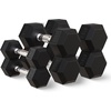 image:imageBalanceFrom Premium Rubber Encased Hex Dumbbell Sets 46LBS Set 60LBS Set 100LBS Set3Pair Set with ARack 60 lbs