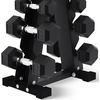 image:imageBalanceFrom Premium Rubber Encased Hex Dumbbell Sets 46LBS Set 60LBS Set 100LBS Set5Pair Set with ARack 100 lbs