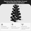 image:imageBalanceFrom Premium Rubber Encased Hex Dumbbell Sets 46LBS Set 60LBS Set 100LBS Set5Pair Set with ARack 100 lbs