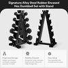 image:imageBalanceFrom Premium Rubber Encased Hex Dumbbell Sets 46LBS Set 60LBS Set 100LBS Set5Pair Set with ARack 100 lbs