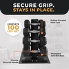 image:imageBalanceFrom Rubber Coated Hex Dumbbell Weight Set with Storage Rack 100LB or 150LB or 200LB Set 520 lbs or 525 lbs or 1030 lbs PairsMatte Black