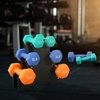 image:imageFitvids Neoprene Coated Dumbbell Set with Rack Free Hand Weight Set For Home Gym Workout AntiSlip Antiroll 20LBS 32LBS 50LBS and 56LBS Sets Multiple Weight Options
