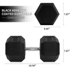 image:imageSignature Fitness Rubber Coated Hex Dumbbells Hand Weights for Exercises and Fitness Home Gym 550 lbs Pairs90 lbs Single