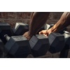 image:imageSignature Fitness Rubber Coated Hex Dumbbells Hand Weights for Exercises and Fitness Home Gym 550 lbs Pairs90 lbs Single