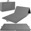 image:imageBalanceFrom 10x4 Feet 4Panel Folding Gymnastics Mat  2Inch Thick Pad with Vinyl Surface and Carrying Handles for Tumbling Yoga Pilates Home Workouts and Martial ArtsGray