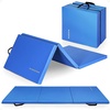 image:imageBalanceFrom 6x2 Feet 3Panel Folding Gymnastics Mat  2Inch Thick Pad with Vinyl Surface and Carrying Handles for Tumbling Yoga Pilates Home Workouts and Martial ArtsBlue