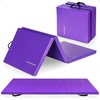 image:imageBalanceFrom 6x2 Feet 3Panel Folding Gymnastics Mat  2Inch Thick Pad with Vinyl Surface and Carrying Handles for Tumbling Yoga Pilates Home Workouts and Martial ArtsPurple