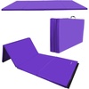 image:imageBalanceFrom 6x4 Feet 4Panel Folding Gymnastics Mat  2Inch Thick Pad with Vinyl Surface and Carrying Handles for Tumbling Yoga Pilates Home Workouts and Martial ArtsPurple