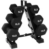 image:imageBalanceFrom Neoprene Dumbbell Set with Rack  NonSlip Strength Training Weights for Home Gym amp Fitness Equipment Multiple Sizes50LBS