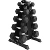 image:imageBalanceFrom Premium Rubber Encased Hex Dumbbell Sets 46LBS Set 60LBS Set 100LBS Set5Pair Set with ARack 150 lbs