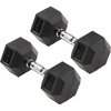 image:imageSignature Fitness Rubber Coated Hex Dumbbells Hand Weights for Exercises and Fitness Home Gym 550 lbs Pairs30 lbs Pair