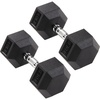 image:imageSignature Fitness Rubber Coated Hex Dumbbells Hand Weights for Exercises and Fitness Home Gym 550 lbs Pairs40 lbs Pair