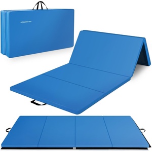 image:imageBalanceFrom 10x4 Feet 4Panel Folding Gymnastics Mat  2Inch Thick Pad with Vinyl Surface and Carrying Handles for Tumbling Yoga Pilates Home Workouts and Martial ArtsBlue