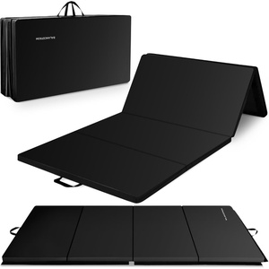 image:imageBalanceFrom 10x4 Feet 4Panel Folding Gymnastics Mat  2Inch Thick Pad with Vinyl Surface and Carrying Handles for Tumbling Yoga Pilates Home Workouts and Martial ArtsBlack