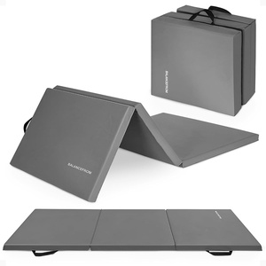 image:imageBalanceFrom 6x2 Feet 3Panel Folding Gymnastics Mat  2Inch Thick Pad with Vinyl Surface and Carrying Handles for Tumbling Yoga Pilates Home Workouts and Martial ArtsGray