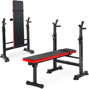 image:imageBalanceFrom Adjustable Folding Multifunctional Workout Station Adjustable Olympic Workout Bench with Squat RackBlackRed
