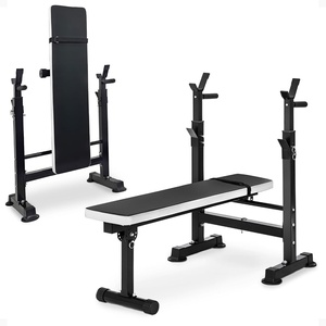 image:imageBalanceFrom Adjustable Folding Multifunctional Workout Station Adjustable Olympic Workout Bench with Squat RackBlackWhite